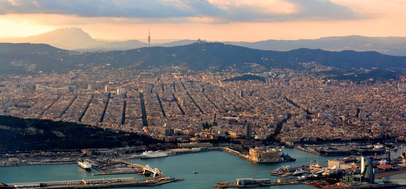 Panorama města Barcelona