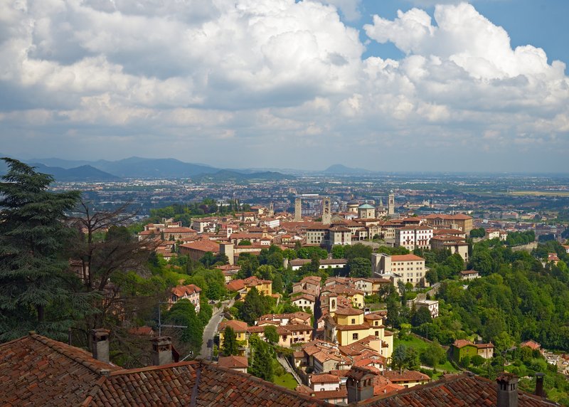 Panorama města Bergamo