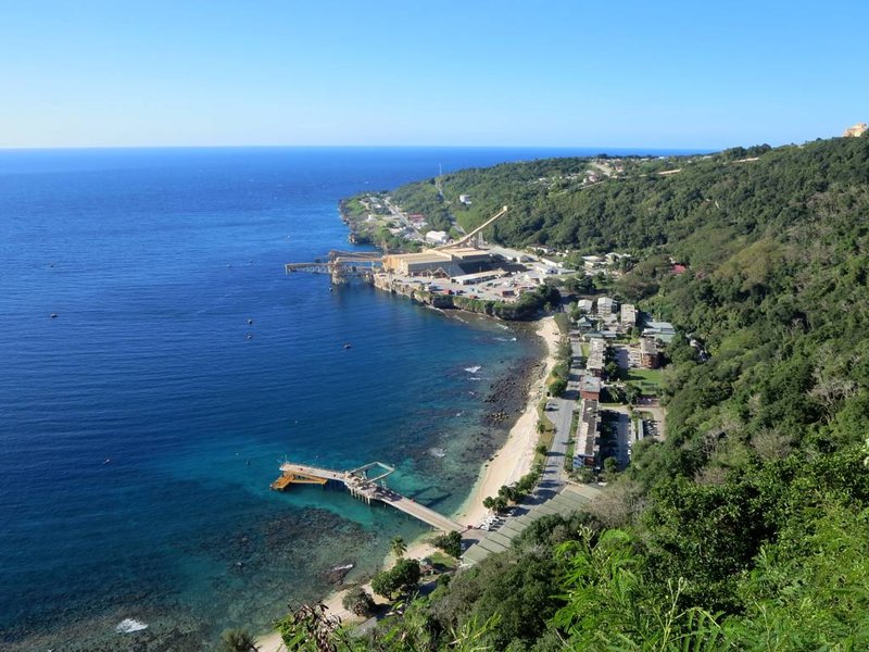 Skyline of Flying Fish Cove