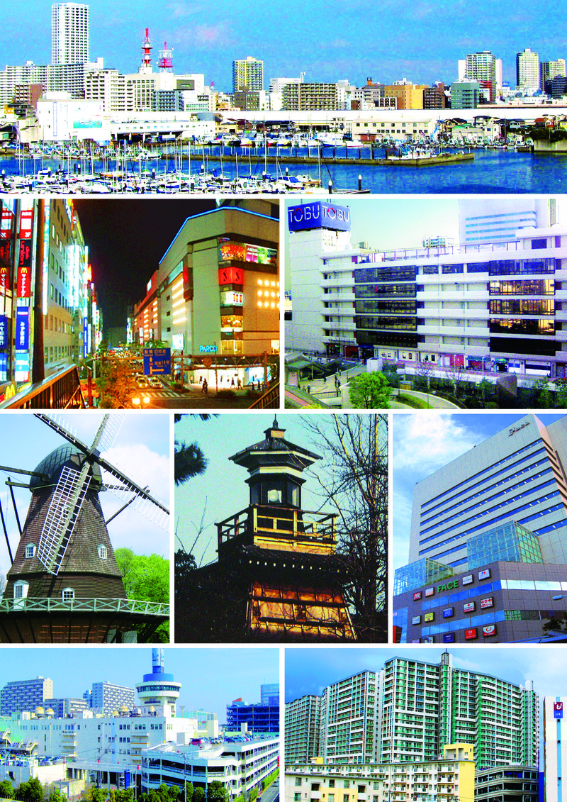 Panorama města Funabashi