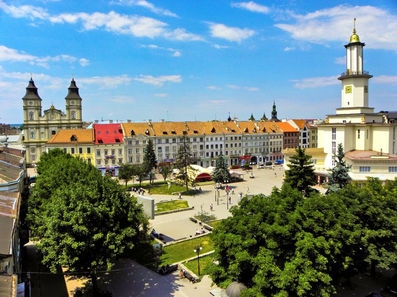 Skyline of Ivano-Frankivsk