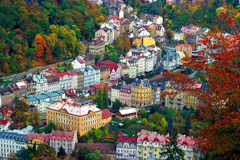 Panorama města Karlovy Vary