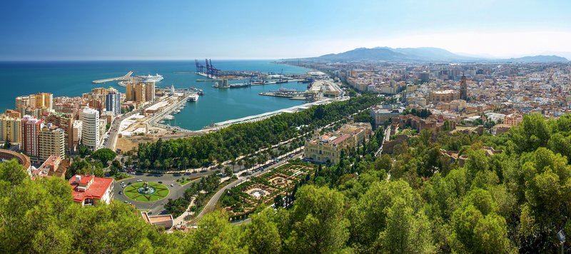 Panorama města Málaga