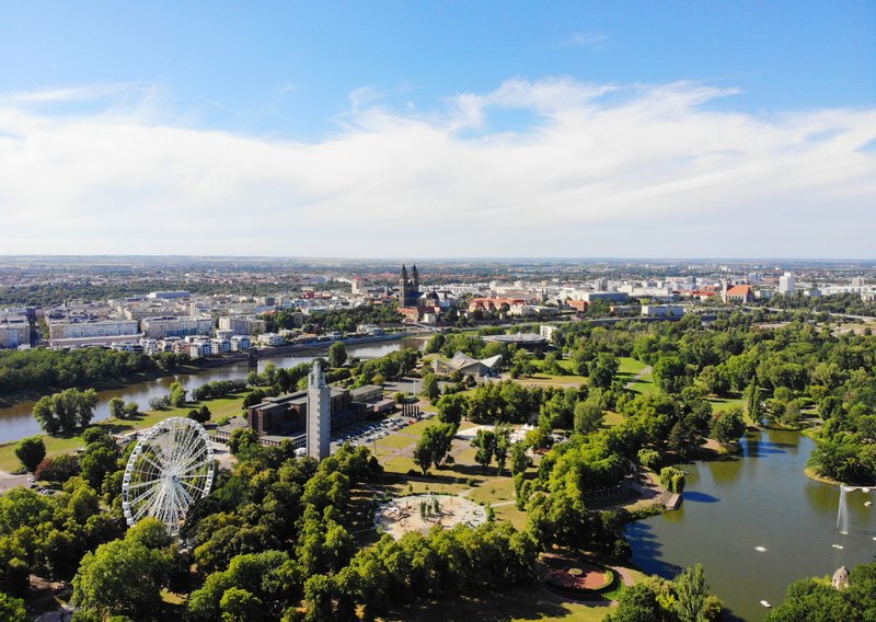 Panorama města Magdeburg
