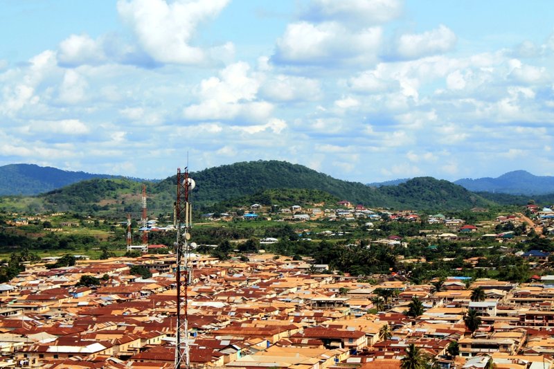 Skyline of Obuasi