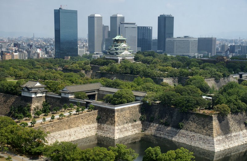 Panorama města Osaka